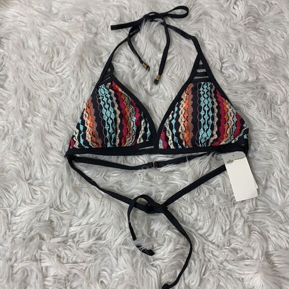🟢 3for $20 ELLA MOSS The Dreamer multicolor bikini top removable pad NWT sz L - Picture 9 of 11